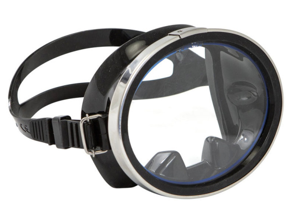 Маска Oceanways Pacific (черный силикон; black)